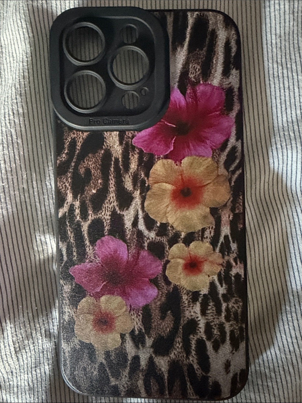 Floral Leopard Print IPhone Pro Max Case